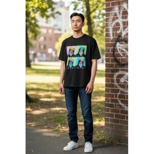 Notorious BIG Shirt Mens Large Black Pop Art Crown Rap Graphic Tee Hip Hop